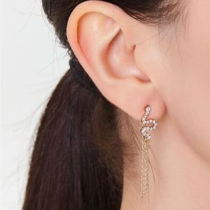 Snake Pendant Drop Earrings